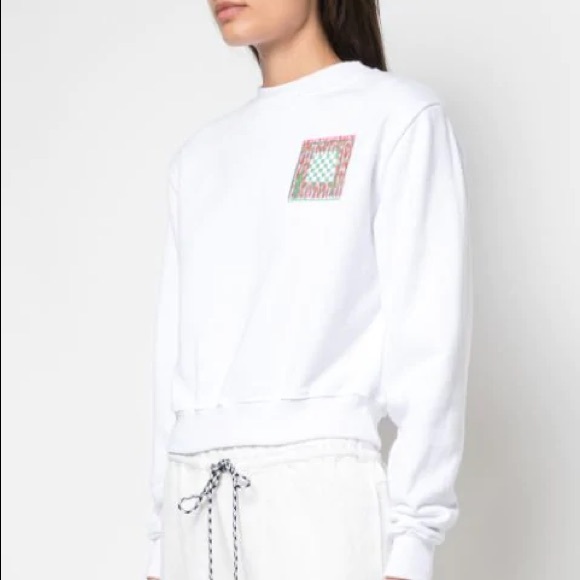 Proenza Schouler Abstract Print Graphic Sweatshirt - Picture 1 of 7